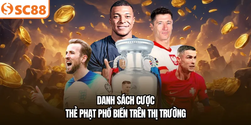Danh sách cược thẻ phạt phổ biến trên thị trường