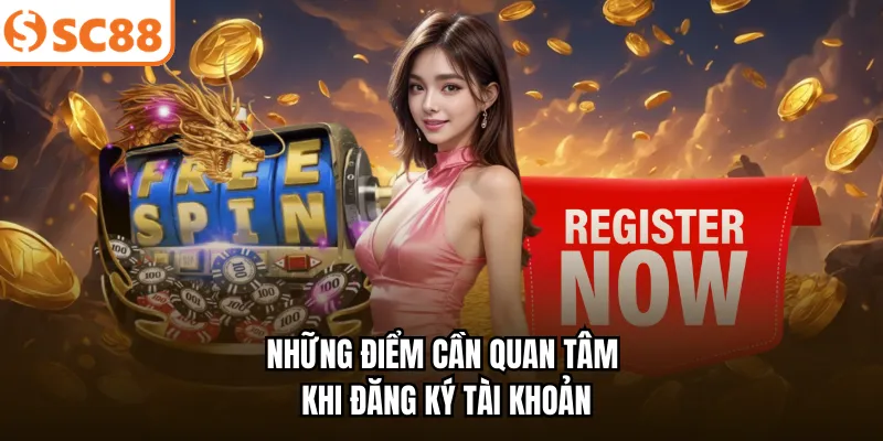 Những điểm cần quan tâm khi đăng ký tài khoản
